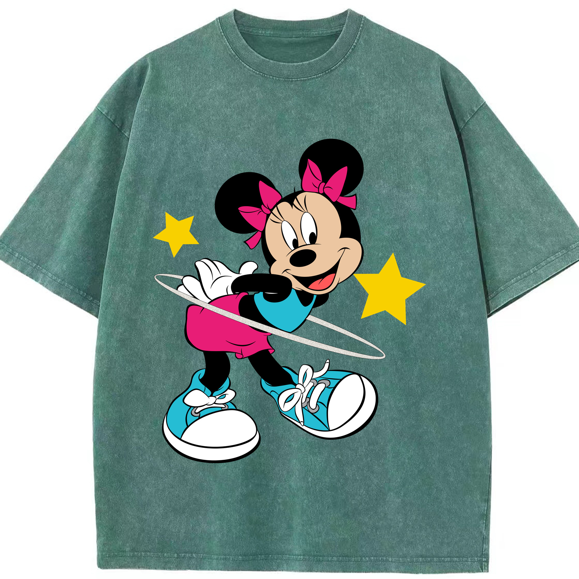 （画像用） ミッキーマウス Mickey Mouse 綿100% ヴィンテージ風 半袖Tシャツ（フロントプリント）